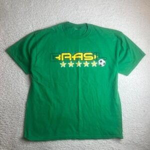 2006 World cup Brazil men's green tshirt soccer futbol L